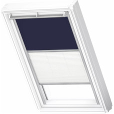 Velux DFD Duo Gaismu necaurlaidīgas jumta logu žalūzijas ar rokas vadību, ar alumīnija sliedēm, MK08, 78x140cm, tumši zilas