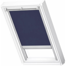 Velux RML Jumta logu ruļļveida žalūzijas ar elektrisko vadību, ar alumīnija sliedēm, PK08, 94x140cm, tumši zilas