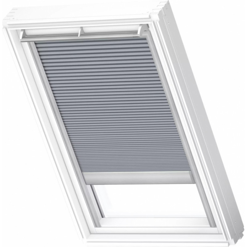 Velux FSC Energoefektīvās gaismu necaurlaidīgās žalūzijas ar solāro vadību, ar alumīnija sliedēm, MK06, 78x118cm, pelēkas