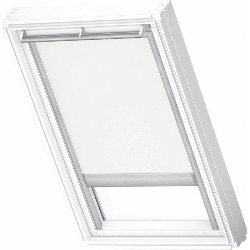 Velux DML Gaismu necaurlaidīgas jumta logu žalūzijas ar elektrisko vadību, ar alumīnija sliedēm, FK06, 66x118cm, baltas