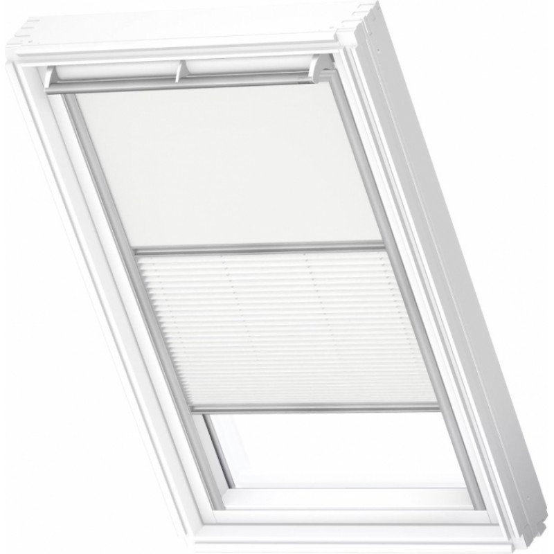 Velux DFD Duo Gaismu necaurlaidīgas jumta logu žalūzijas ar rokas vadību, ar alumīnija sliedēm, MK04, 78x98cm, baltas