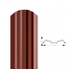 Profilēta metāla žoga štaketas ESTETIC PSx2 RAL8017 (glancēts poliesters brūns) / m