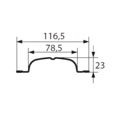 Profilēta metāla žoga štaketas SIGMA  RAL8017 (Šokolādes Brūna) PSx2 / m