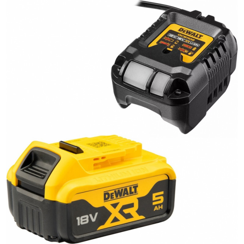 Dewalt Komplekts DeWALT lādētājs + 1x5.0 Ah, DCB1102P1-QW - kompl