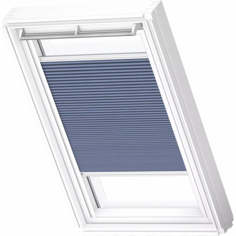 Velux FHC Energoefektīvās gaismu necaurlaidīgās žalūzijas ar rokas vadību, ar baltām sliedēm, MK08, 78x140cm, zilas