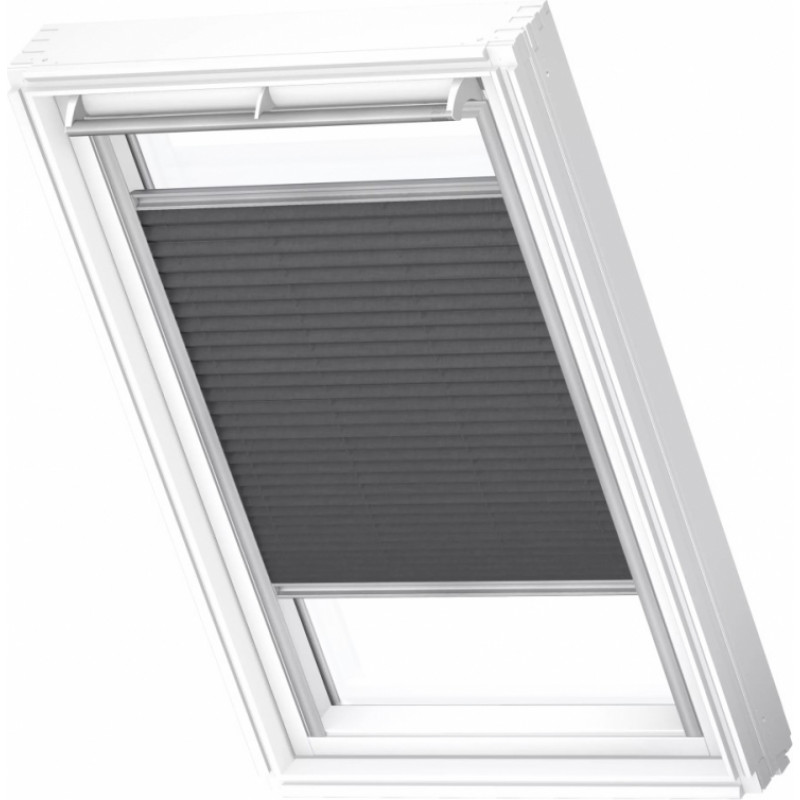 Velux FHL Plisētas jumta logu žalūzijas ar rokas vadību, ar alumīnija sliedēm, MK04, 78x98cm, grafīta