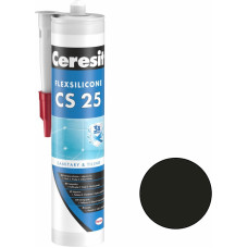 Ceresit CS 25 Sanitārais silikona hermētiķis, 280ml, ogļu melns (18)