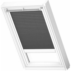 Velux FML Plisētas jumta logu žalūzijas ar elektrisko vadību, ar baltām sliedēm, MK08, 78x140cm, grafīta