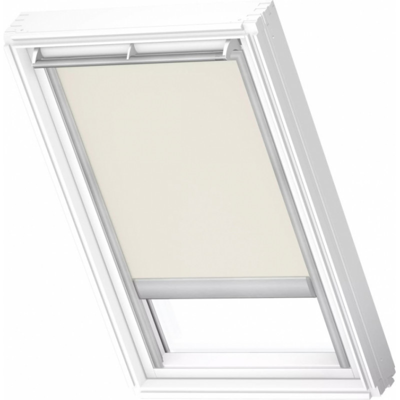 Velux DML Gaismu necaurlaidīgas jumta logu žalūzijas ar elektrisko vadību, ar alumīnija sliedēm, PK08, 94x140cm, bēšas