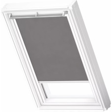 Velux RFL Jumta logu ruļļveida žalūzijas, ar baltām sliedēm, PK08, 94x140cm, pelēkas