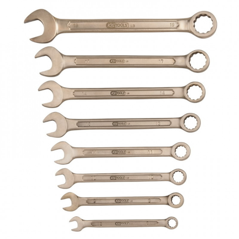 Ks Tools combination spanner set 12-pcs 10-32mm non-sparking BRONZE+, KS Tools