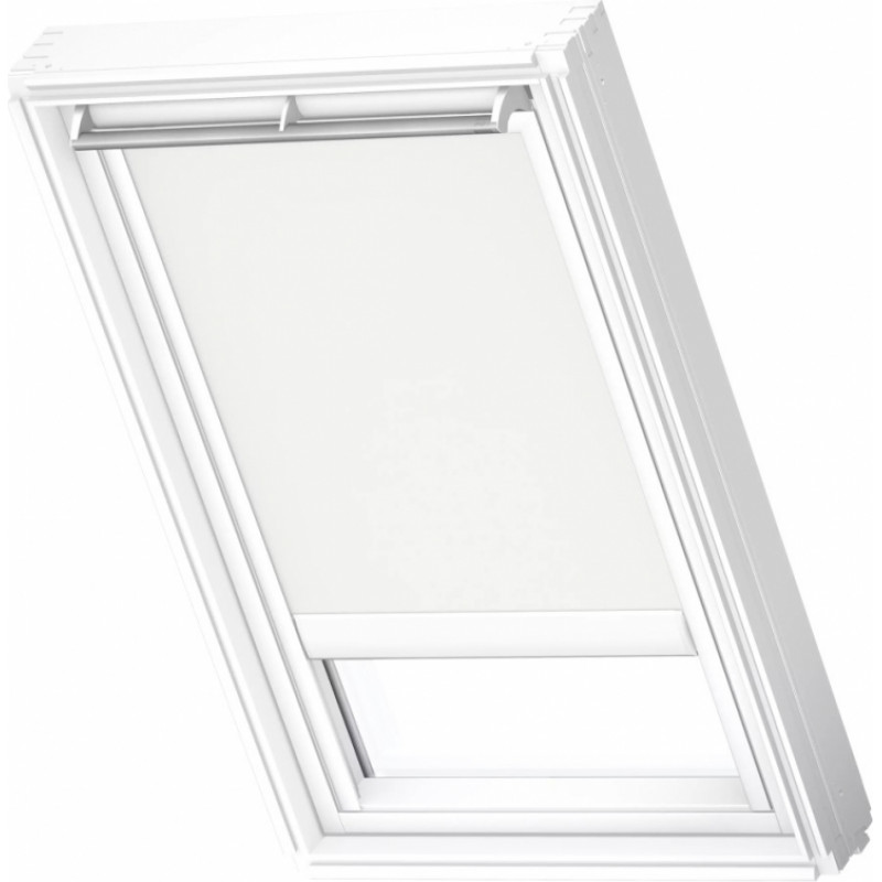 Velux DML Gaismu necaurlaidīgas jumta logu žalūzijas ar elektrisko vadību, ar baltām sliedēm, MK06, 78x118cm, baltas