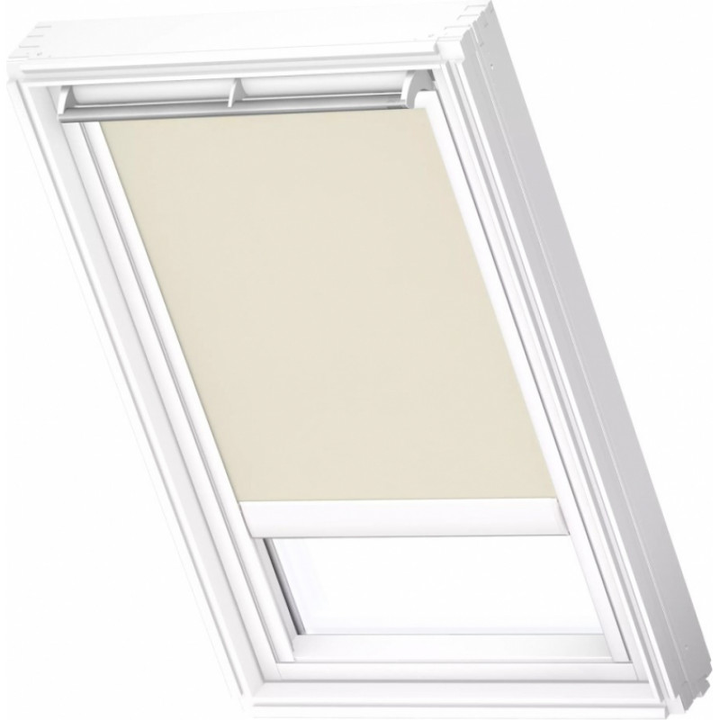 Velux RML Jumta logu ruļļveida žalūzijas ar elektrisko vadību, ar baltām sliedēm, FK06, 66x118cm, bēšas