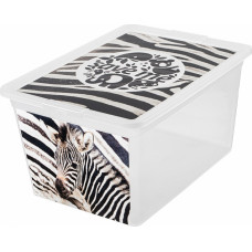 Branq Uzglabāšanas kaste 30L X box deco zebra