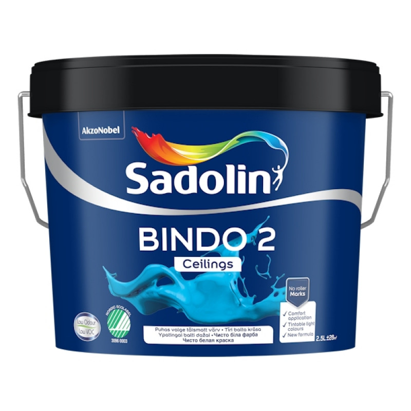 Sadolin Krāsa Sadolin BINDO 2 BW 2.5 L - gab