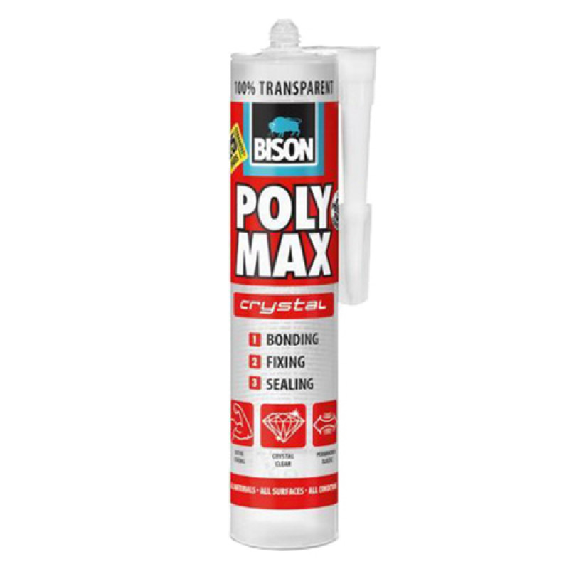 Bison Līme-hermētiķis Bison Poly Max Crystal 280 ml - gab.