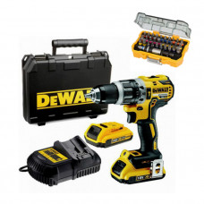 Dewalt Komplekts - Akumulatora triecienurbjmašīna DeWalt DCD796D2-QW + Uzgaļu komplekts DeWalt DT7969-QZ - gab.