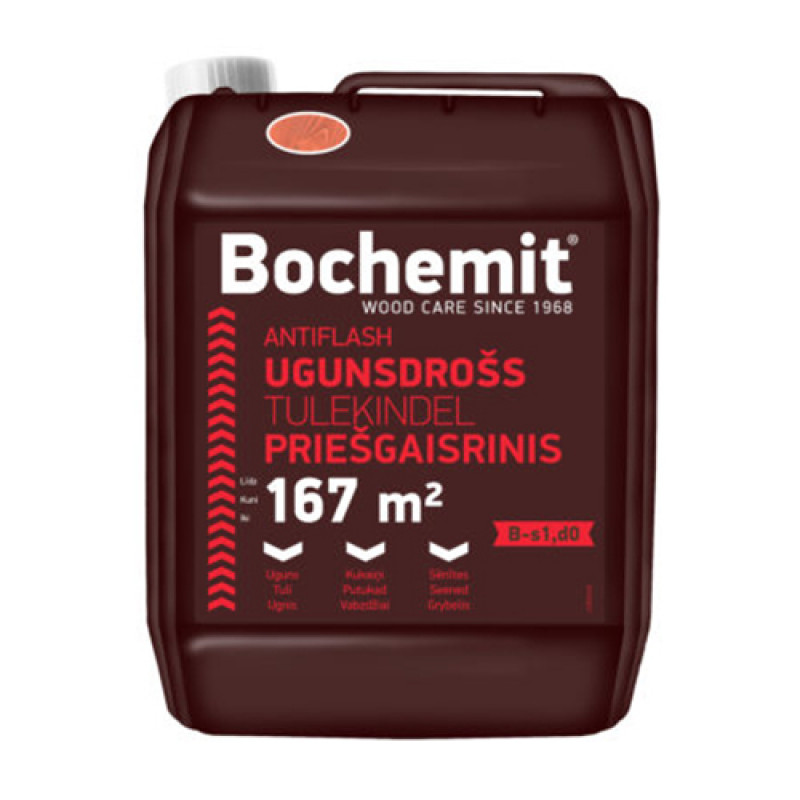 Bochemit Ugunsdrošs aizsarglīdzeklis kokam Bochemit Antiflash, brūns, 5KG - gab