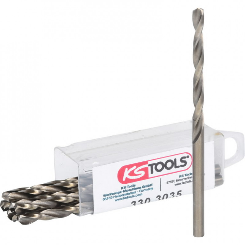 Ks Tools Metāla urbis DIN338 HSS-G Ø3,5x33/61mm 10gab., KS Tools