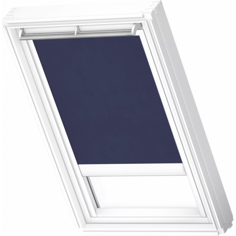 Velux RML Jumta logu ruļļveida žalūzijas ar elektrisko vadību, ar baltām sliedēm, FK06, 66x118cm, tumši zilas