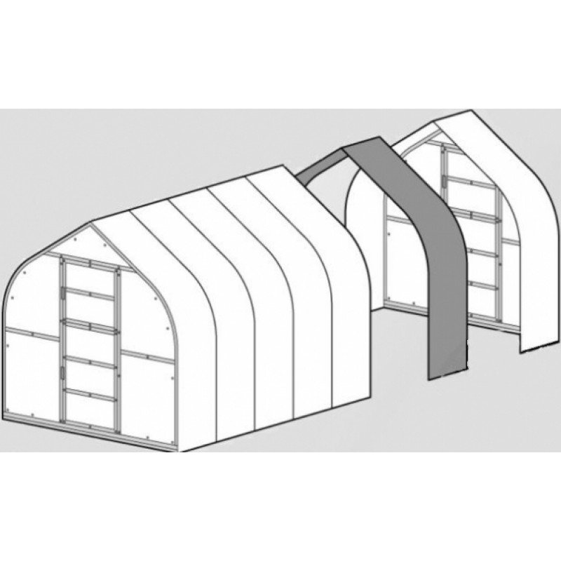 Pagarinājums 2m siltumnīcai Klasika Drop ar 6mm polikarbonātu; 4779037493975 / gab