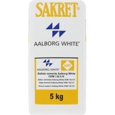 Sakret Baltais cements SAKRET AALBORG WHITE CEM I 52,5 R 5KG - gab