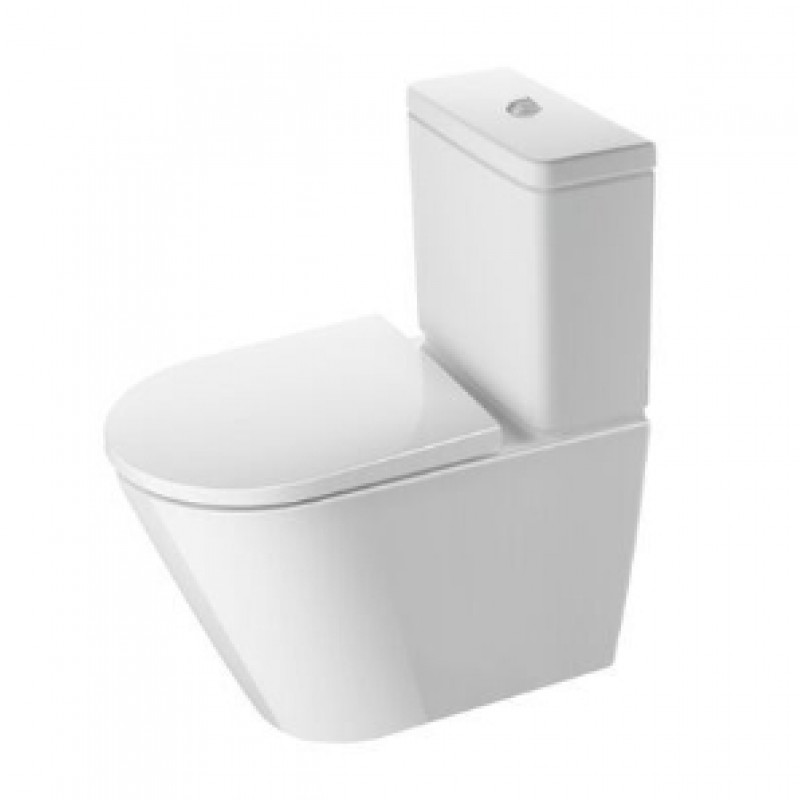 Duravit komplekts- pods D-Neo Rimless ar skalojamo kasti 6/3 l un vāku QR/SC, balts