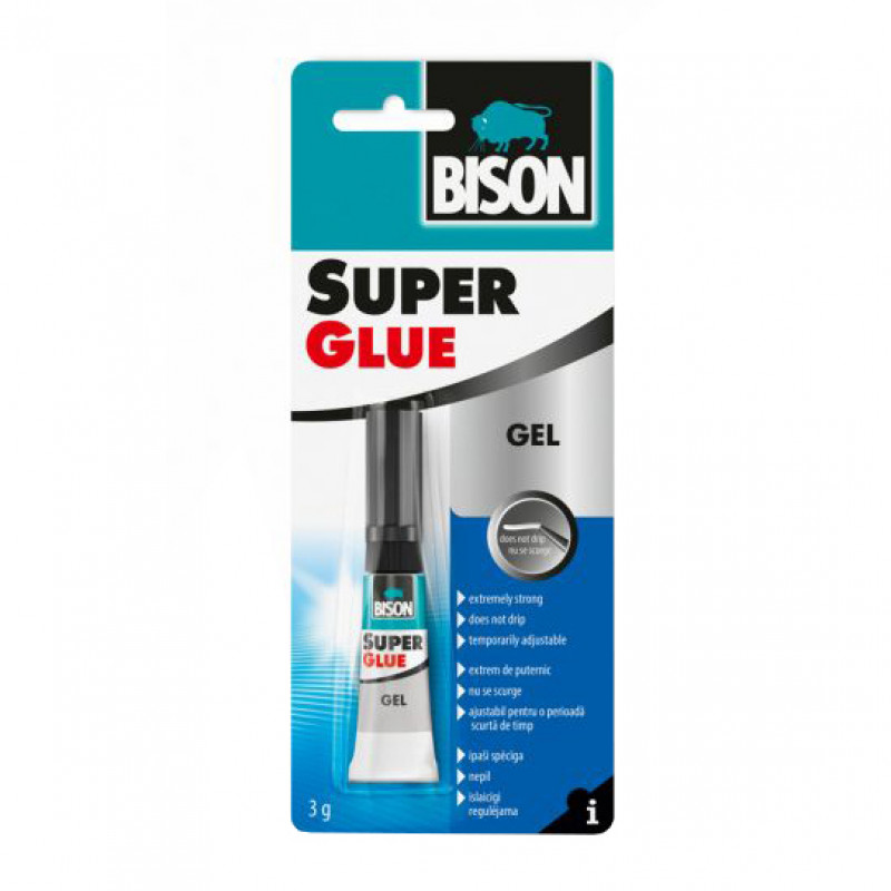 Bison Līme Bison Super Glue Gel 3 g - gab