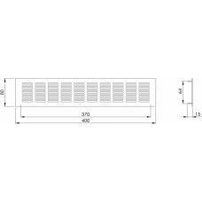 Europlast Alumīnija ventilācijas reste EUROPLAST RA840G 80X400mm, zelta - gab