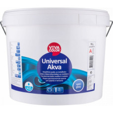 Vivacolor Universal Akva Ūdens bāzes krāsa kokam un metālam, pusspīdīga, bāze A, 9L