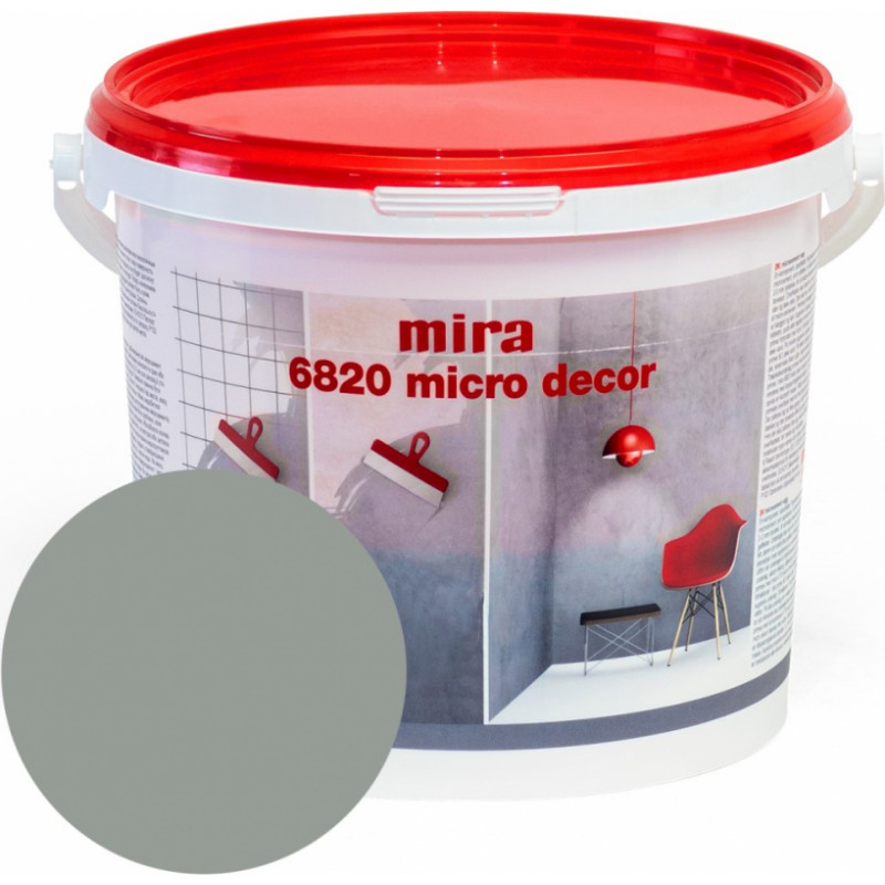 Mira 6820 Micro decor Sienu mikrocememta dekoratīvā špaktele, tērauda, 3kg