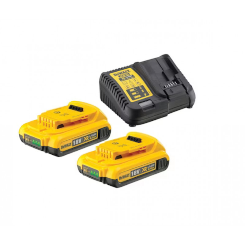 Dewalt Akumulatoru komplekts DEWALT DCB115D2-QW 18V, 2x2.0Ah + lādētājs - kompl