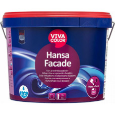 Vivacolor Hansa Facade Krāsa mūra un apmestām fasādēm, pilnīgi matēta, bāze LA, 9L