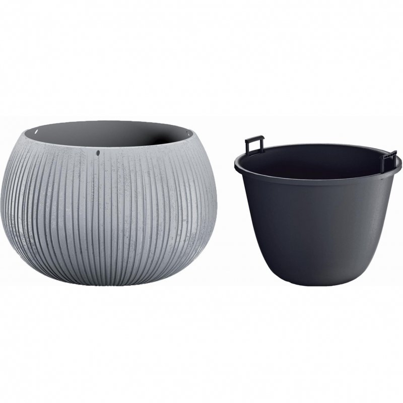 Prosperplast Puķu pods Beton Bowl 16x24cm, g.pelēks