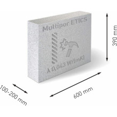 Ytong Multipor plāksnes fasādes siltināšanai 100x600x390