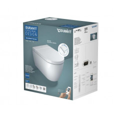 Duravit pods ar vāku Starck f Pro Compact Rimless SensoWash, pie sienas, 375x575 mm, Durafix, balts