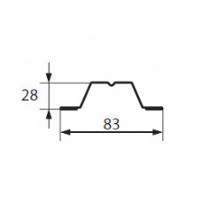 Horizontālais omega profils žogu dēļu piestiprināšanai, RAL7016 / m