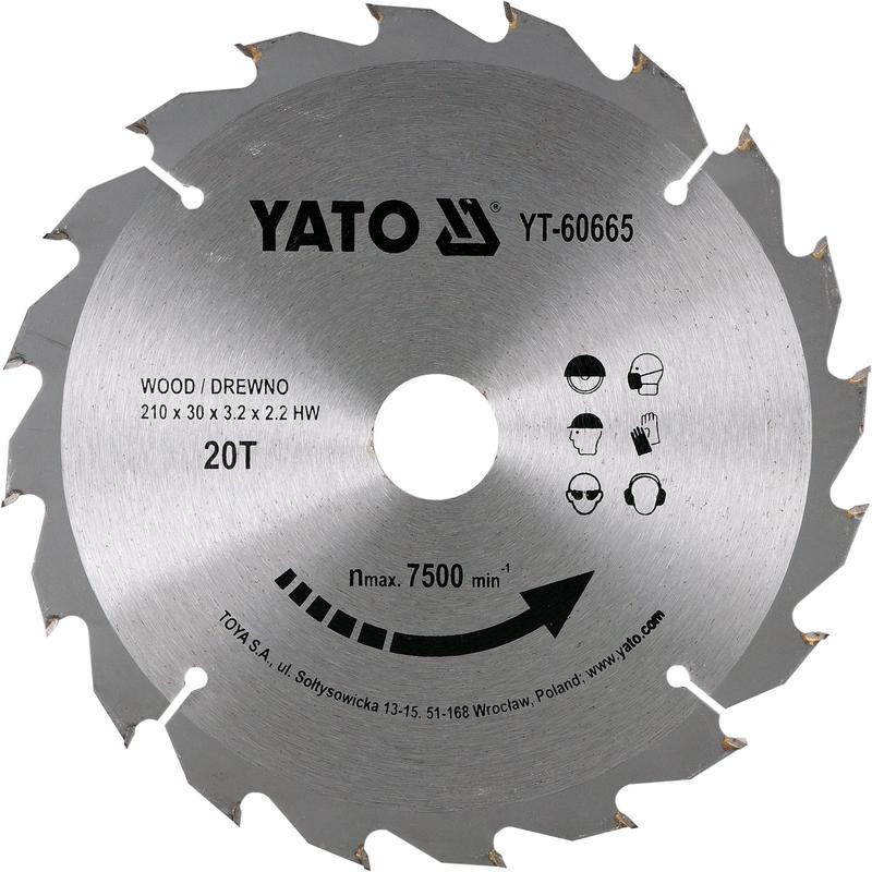 Yato Zāģripa kokam 210x30mm 20T TCT YT-60665 YATO