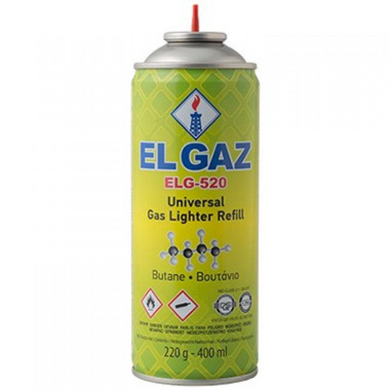 El Gaz Gāzes balons ELG-520 (butāns) 220g (400ml), sķiltavām EL GAZ