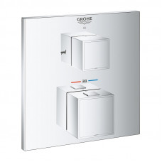 Grohe iebūvējamā dušas termostata Grohtherm Cube virsapmetuma daļa, ar 1 izeju, hroms