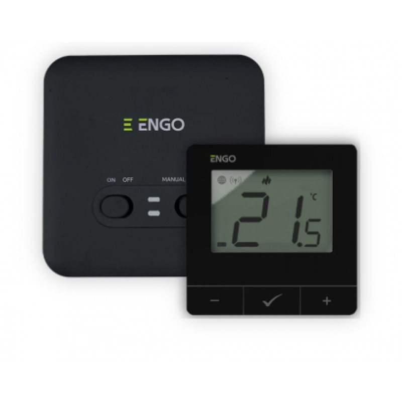 Engo Controls Wi-Fi bezvadu termostats, 230V, E20i-B, melns