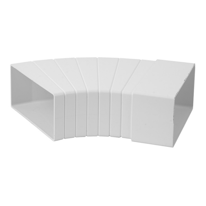 Europlast līkums horizontāls plastmasas, 110x55mm, 15-60°