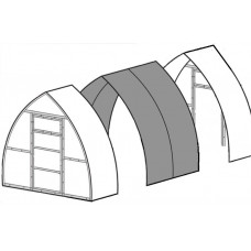 Pagarinājums 2m siltumnīcai KLASIKA ARROW ar 6mm polikarbonātu / gab