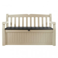 Dārza sols - mantu kaste KETER EDEN GARDEN BENCH 265 L, bēša/brūna / gab