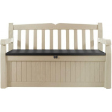 Dārza sols - mantu kaste KETER EDEN GARDEN BENCH 265 L, bēša/brūna / gab