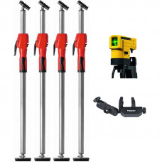 Bessey Teleskopisko atduru komplekts ar lāzera nivelieri BESSEY STE300-SET-LA