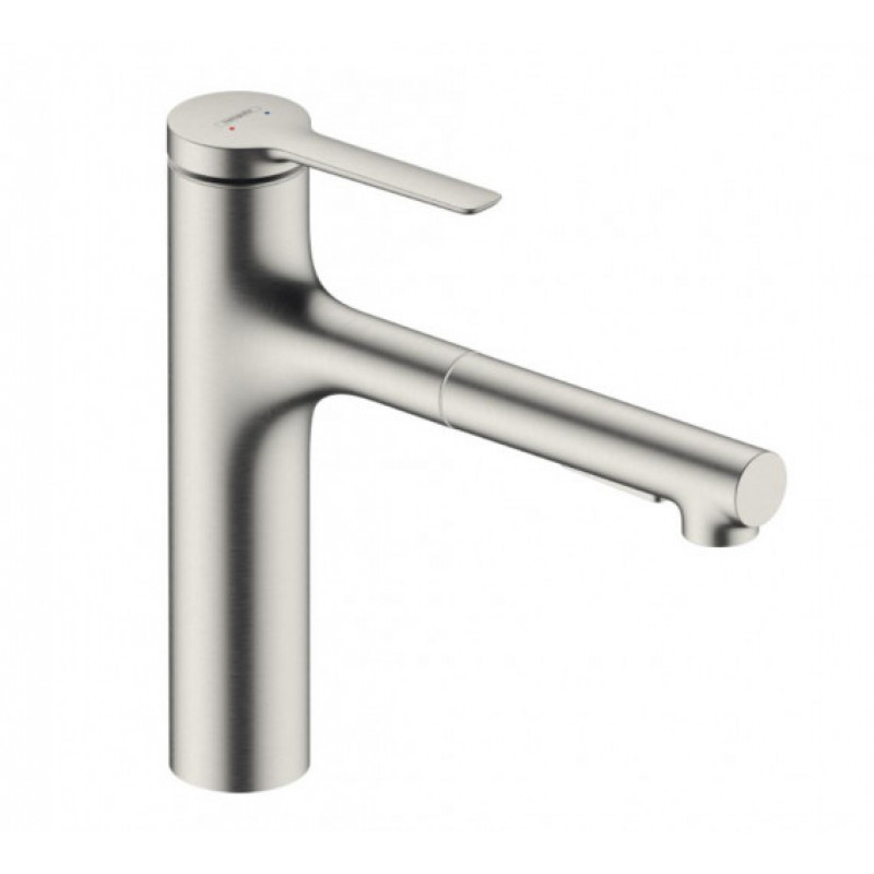 Hansgrohe virtuves izlietnes maisītājs ar izvelkamu dušu Zesis M33-160 2jet, stainless steel optic