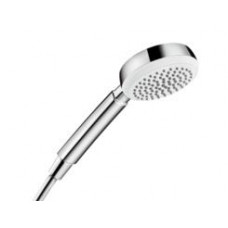 Hansgrohe Crometta 100 EcoSmart Dušas klausule, 1 režīms, d=100mm, balts/hroms