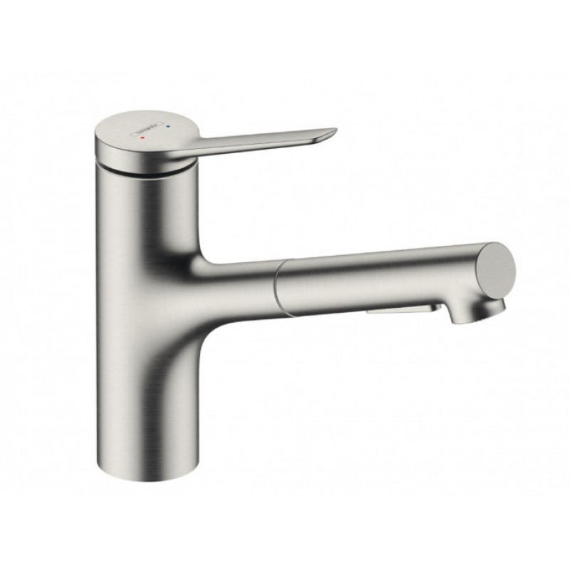 Hansgrohe virtuves izlietnes maisītājs ar izvelkamu dušu Zesis M33-150 2jet, stainless steel optic