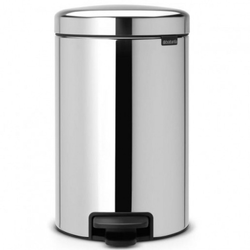 Brabantia atkritumu tvertne ar pedāli NewIcon, 12l, brilliant steel